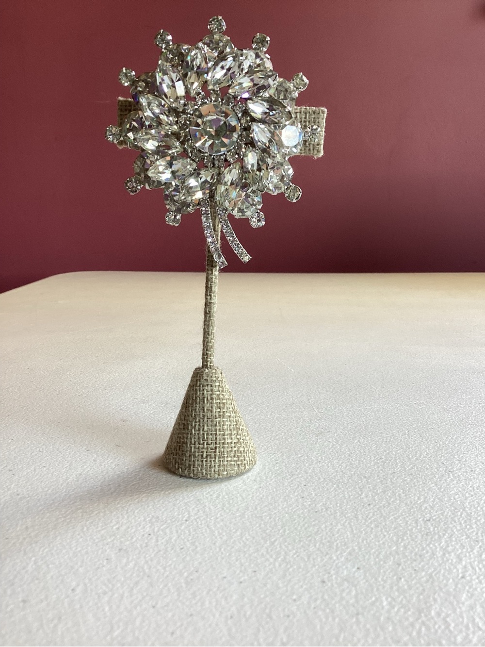 Verified Juliana D&E Rhinestone Brooch – Dimensional Double Stem – Pristine